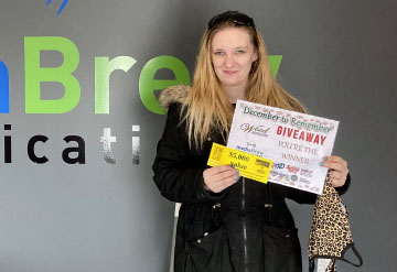 See pictures from the December to Remember Giveaway